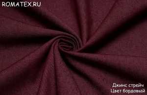 Ткань для джинсовых курток Джинс стрейч Цвет бордовый